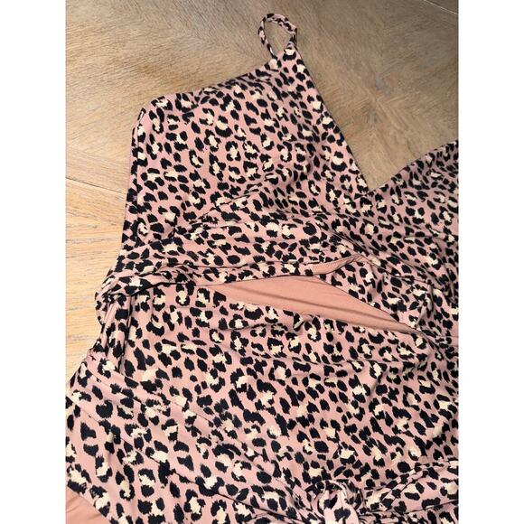 Aerie Leopard Full Coverage One Piece Swimsuit raw sienna size XXL - Picture 4 of 9